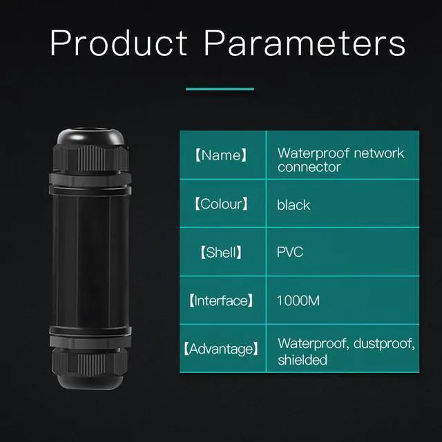 Alt view image 7 of 7 - RJ45 waterproof Connector IP67 Waterproof Protector RJ45 Lan Coupler Outdoor Install Adapter Ethernet Network Cable Connector Double Head RJ-45 Female Jack Adapter Coupler Extension for Cat5 6 7 8P8C
