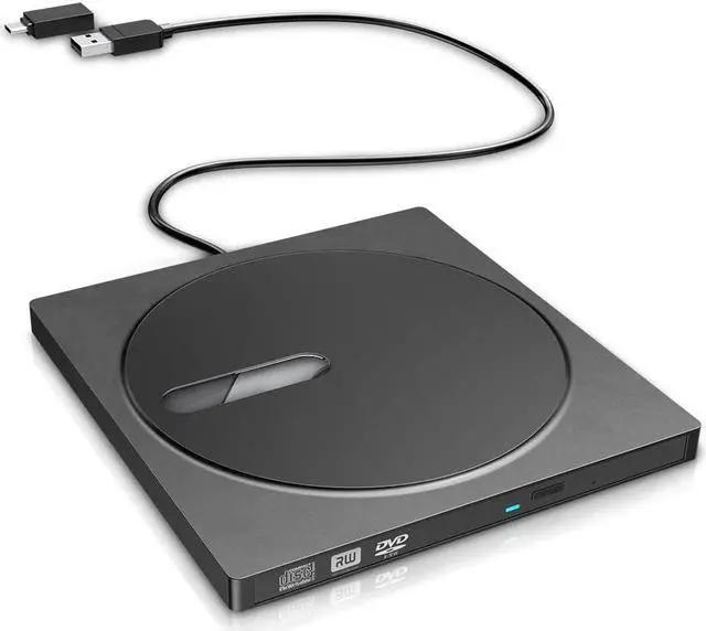 Main image of External CD DVD Drive, USB 3.0 Type C Ultra-Slim Superdrive Optical Burner Writer Player CD DVD +/- RW, Compatible with Windows 10 8 7 XP Vista Mac OS System for Mac Pro Air iMac Laptop