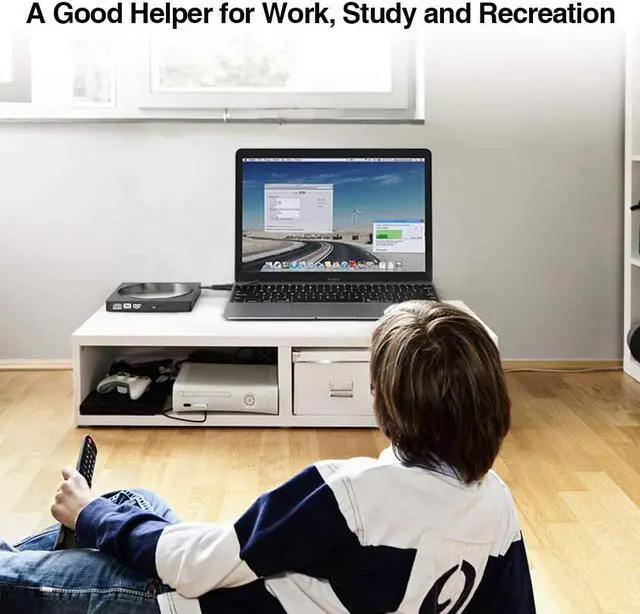 Alt view image 7 of 7 - External CD DVD Drive, USB 3.0 Type C Ultra-Slim Superdrive Optical Burner Writer Player CD DVD +/- RW, Compatible with Windows 10 8 7 XP Vista Mac OS System for Mac Pro Air iMac Laptop