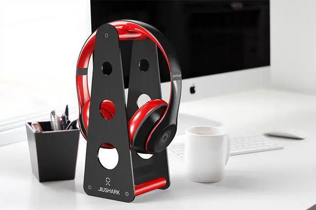Alt view image 7 of 7 - Universal Aluminum Headset Stand Gaming Headphone Holder Supporting Bar for All Headphones Size Desktop PC Game Earphone Accessories
