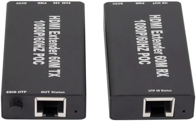 Alt view image 3 of 5 - 1080P HDMI Extender 60 Meters HDMI LAN Ethernet Extender Signal Amplifier HDMI Over RJ45 CAT5e CAT6 Single Network Cable 60 Meters