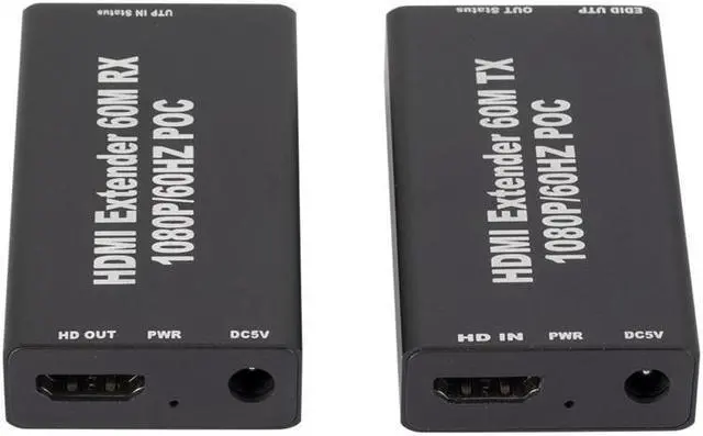 Alt view image 4 of 5 - 1080P HDMI Extender 60 Meters HDMI LAN Ethernet Extender Signal Amplifier HDMI Over RJ45 CAT5e CAT6 Single Network Cable 60 Meters