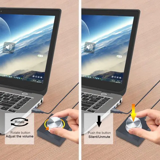 Alt view image 6 of 7 - USB Volume Control Lossless PC Computer Speaker o Volume Controller Knob, Adjuster Digital Control With One Key Mute Function for Phone Laptop Desktop PC