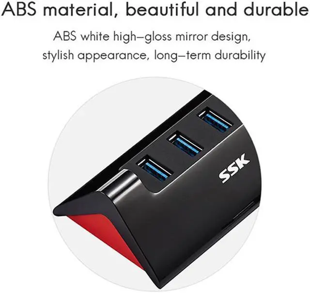 Alt view image 2 of 5 - USB HUB 2.0 Multi USB 2.0 Splitter High Speed 4 Ports USB Hub for PC Tablet Laptop Accessory TF SD Card Reader