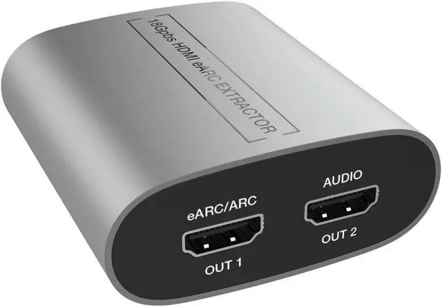 Alt view image 2 of 6 - HDMI eARC Audio Extractor ARC eARC Loop & Audio Extractor HDMI 2.0 4K2K@60Hz 18Gbps Video Bandwidth EDID Management Splitters for Amplifier Soundbar Speaker HDTV