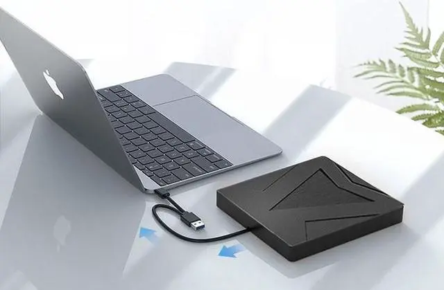 Alt view image 3 of 6 - External Optical Drive DVD Drive USB-C & USB 3.0 CD DVD Burner Reader Writer Portable High-Speed for PC Desktops Laptop Compatible with Windows/Mac OS X/Linux