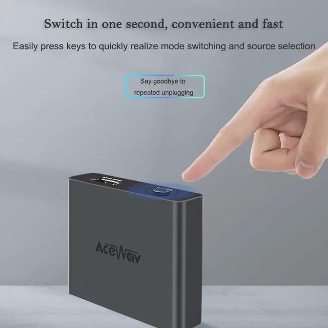 Alt view image 7 of 7 - HDMI Switch Splitter 4K@60Hz 1080P Switch Bi-Direction 1x2/2x1 Adapter HDMI Switcher for PS4/3 TV Box Nitendo Switch