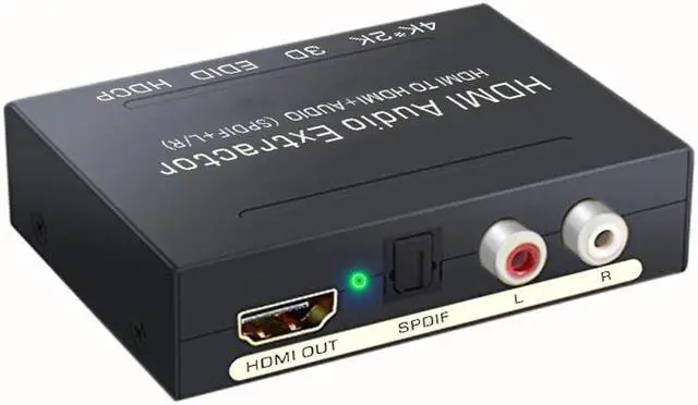 Main image of HDMI Audio Splitter Extractor 4K Audio Converter HDMI to Digital Audio Fiber Analog Audio (SPDIF + L/R) Extraction