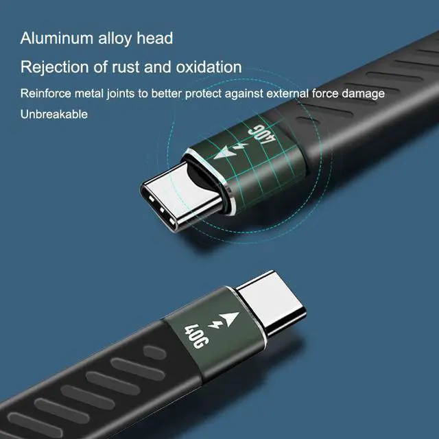 Alt view image 4 of 7 - 0.49ft/150mm PD 100W ThunderBolt 3 Cable FPC Type C to C Flexible Circuit Board Data Line Lightning 3 Data Lines 40G ThunderBolt 3 Type-C3.1 eokCXOY