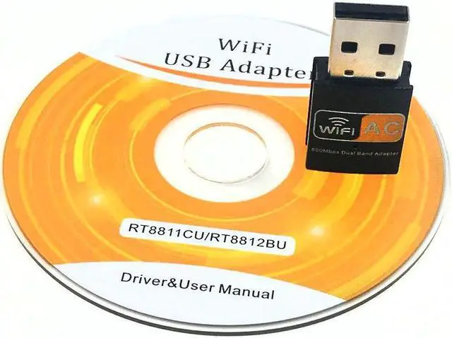 Alt view image 7 of 7 - 2.4Ghz/5.8Ghz USB Wireless/WiFi AC Adapter Dual Band 600Mbps Mini Network Card USB2.0 Wi-fi Adapter Support 802.11b/g/n