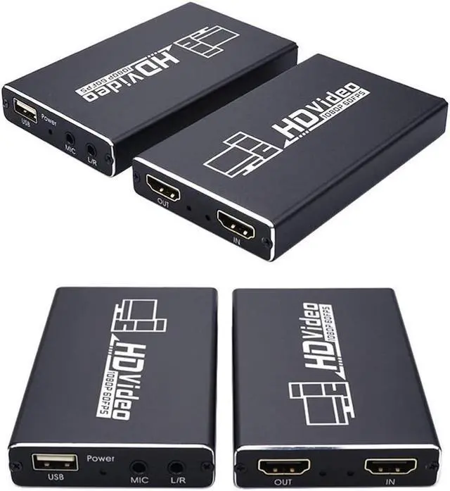 Alt view image 2 of 7 - HDMI Recording Box 1080p 60FPS HDMI Capture Device Digital Game Capture Card TV Converter Box USB Dongle Video Game Grabber Converter for Video Player Broadcast Live Stream Record 8iop