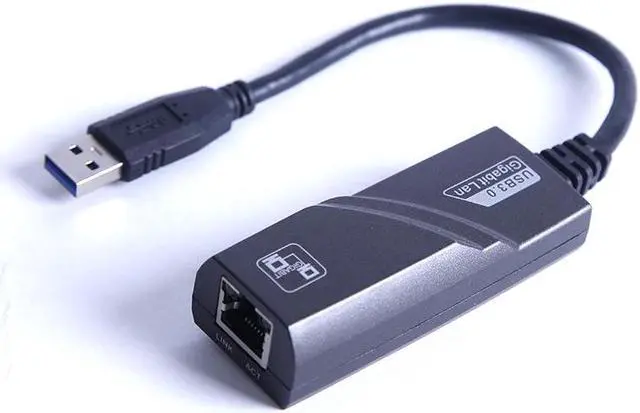Alt view image 3 of 7 - 1000Mbps USB 3.0 to Gigabit Ethernet Adapter USB to RJ45 Network Card for Windows 10 PC Xiaomi Mi Box 3 S Nintend Switch
