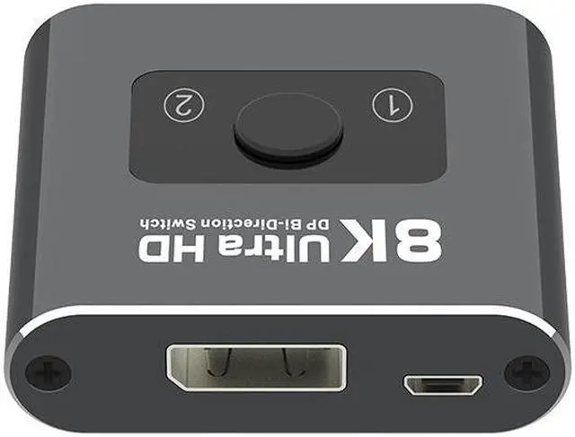 Alt view image 4 of 7 - DP Bidirectional Switch 7680*4320@60Hz Displayport 2 X 1 Switch DisplayPort 1 X 2 Splitter 1.4 Support HDCP2.2 8K@60Hz,4K@120Hz/144Hz,2K@144Hz/165Hz for PC Projectors Monitors