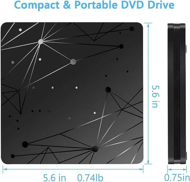 Alt view image 7 of 7 - USB 3.0 External DVD Burner Writer Recorder DVD RW Optical Drive CD/DVD ROM Player MACs OS Windows XP/7/8/10