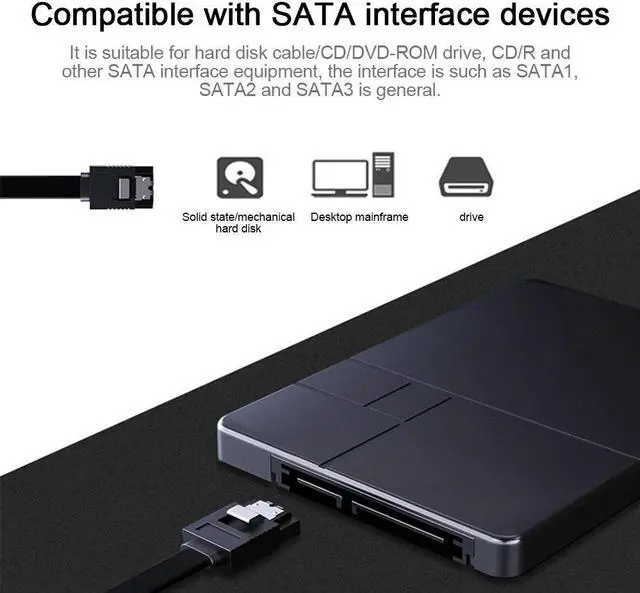 Alt view image 3 of 7 - 10pcs 40cm/15.74" SATA Cable 3.0 to Hard Disk Drive SSD HDD Sata 3 Straight Right-angle Cable for Asus Gigabyte Motherboard Cable Sata
