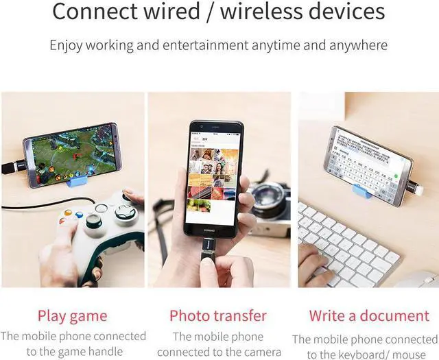 Alt view image 7 of 7 - USB To Type C OTG Adapter Converter USB Female To USB-C Male Converter