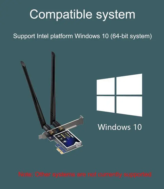 Alt view image 4 of 7 - PCI-E AX3000 Dual-band PCI Express Wireless Network Card Bluetooth 5.1 Gaming 3000M WIFI6 Network Card Intel AX200 Chip Support MU-MIMO Only Support Windows 10 (64-bit ) eokCXOY