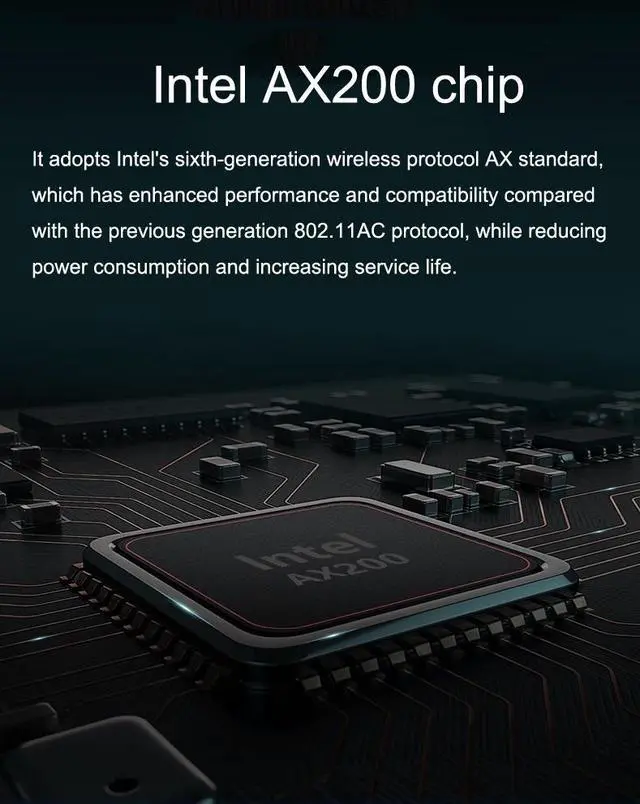 Alt view image 5 of 7 - PCI-E AX3000 Dual-band PCI Express Wireless Network Card Bluetooth 5.1 Gaming 3000M WIFI6 Network Card Intel AX200 Chip Support MU-MIMO Only Support Windows 10 (64-bit ) eokCXOY