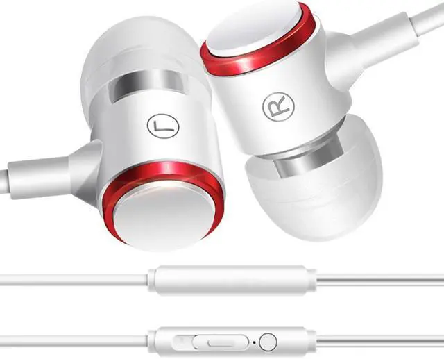 Alt view image 2 of 7 - Wired In-Ear Earphones 3.5mm Jack Earbud Earphones Sports Headphones Stereo Headset with Microphone for Phone Computer Mp3 Mp4 Tablet
