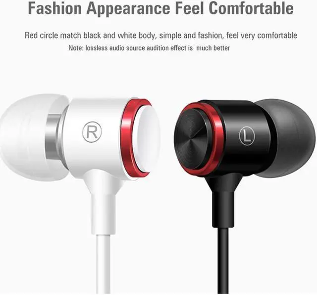 Alt view image 3 of 7 - Wired In-Ear Earphones 3.5mm Jack Earbud Earphones Sports Headphones Stereo Headset with Microphone for Phone Computer Mp3 Mp4 Tablet