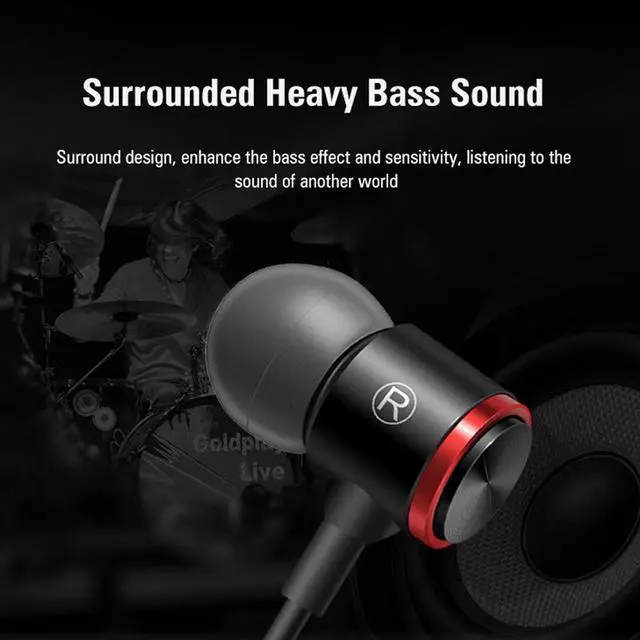 Alt view image 5 of 7 - Wired In-Ear Earphones 3.5mm Jack Earbud Earphones Sports Headphones Stereo Headset with Microphone for Phone Computer Mp3 Mp4 Tablet