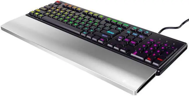 Alt view image 2 of 7 - Aluminum Alloy Electronics Keyboard Wrist Rest Pad Hand Support for 104 Key Keyboards (17.32 * 3.35 inch) Keyboard Accessories