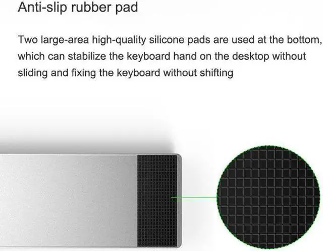 Alt view image 4 of 7 - Aluminum Alloy Electronics Keyboard Wrist Rest Pad Hand Support for 104 Key Keyboards (17.32 * 3.35 inch) Keyboard Accessories
