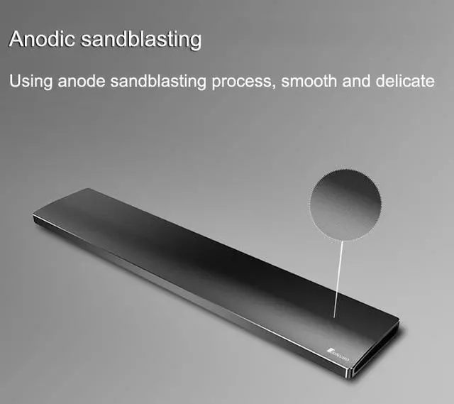 Alt view image 5 of 7 - Aluminum Alloy Electronics Keyboard Wrist Rest Pad Hand Support for 104 Key Keyboards (17.32 * 3.35 inch) Keyboard Accessories