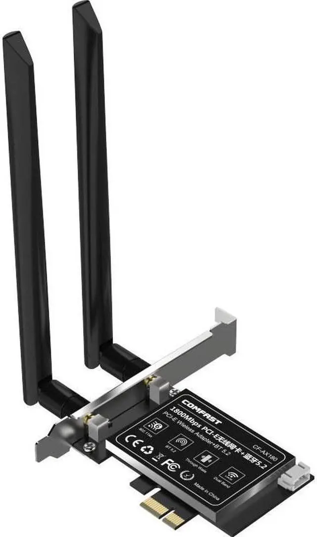 Main image of High Speed Wifi 6 PCI-E Wireless Adapter Dual Band 1800Mbps 801.ax Network Card Bluetooth 5.2 With Extended Base Only for Win10/11 64bit