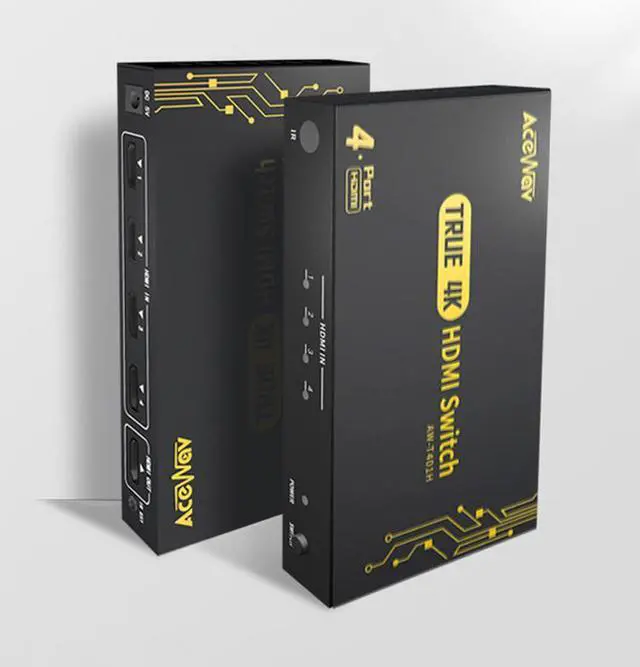 Alt view image 2 of 7 - 4Kx2K Ultra HD 4Port HDMI Switch 4096x2160/3840x2160@60Hz 4:4:4 /1080P 3D HDMI 2.0 Switcher 4 Devices Sharing 1 Screen (with Remote Control)