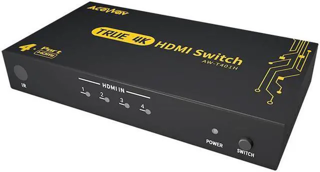 Main image of 4Kx2K Ultra HD 4Port HDMI Switch 4096x2160/3840x2160@60Hz 4:4:4 /1080P 3D HDMI 2.0 Switcher 4 Devices Sharing 1 Screen (with Remote Control)