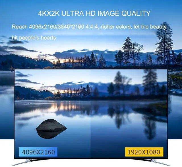 Alt view image 3 of 7 - 4Kx2K Ultra HD 4Port HDMI Switch 4096x2160/3840x2160@60Hz 4:4:4 /1080P 3D HDMI 2.0 Switcher 4 Devices Sharing 1 Screen (with Remote Control)