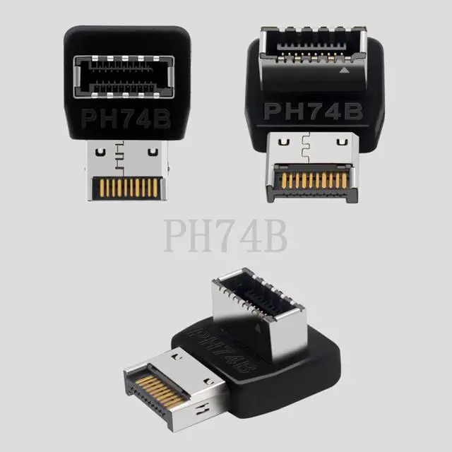 Alt view image 6 of 7 - Computer Motherboard Type-C USB3.1 Type-E 90 Degree Converter Computer Internal USB Header Adapter USB 3.1 Type-E 90 Degree Steering Elbow (2 PACK)