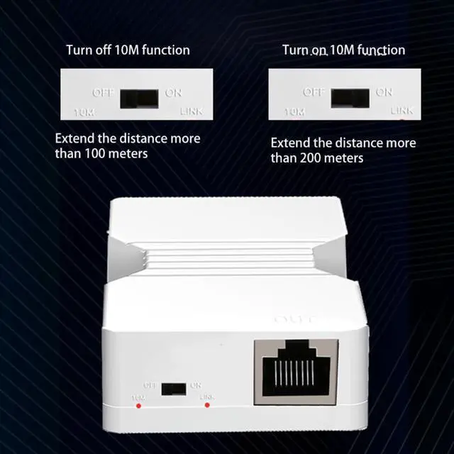 Alt view image 6 of 7 - Poe Signal Extender Ethernet data Enhancement Repeater Amplifier for 10M/100M Rj45 Extend (10M/328ft 100M/656ft)