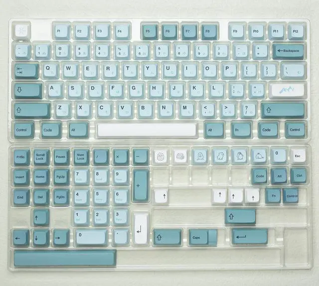 Alt view image 2 of 6 - 125 XDA Keycaps PBT Dye-Sublimated XDA Profile for Mechanical Keyboard with English Japanese