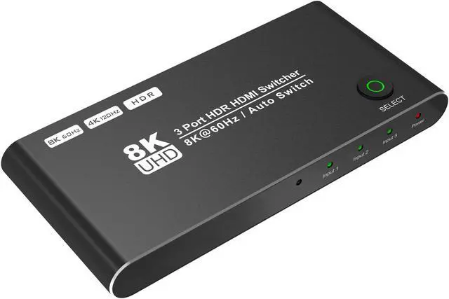 Main image of Ultra HD Switch 3 Port HDMI 2.1 Switcher Box 3 in 1 Out 48Gbps Bandwidth 8K@60Hz 4K@120Hz HDCP2.2/2.3 for PS5 Xbox X