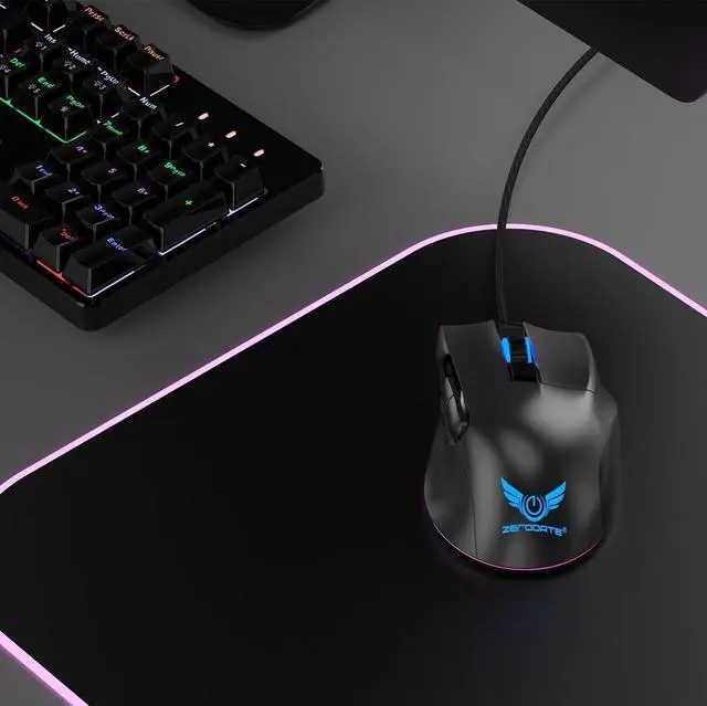 Alt view image 4 of 7 - Ergonomic RGB Gaming Mouse Macro Programming 7200DPI USB Wired Optical Mice eokCXOY