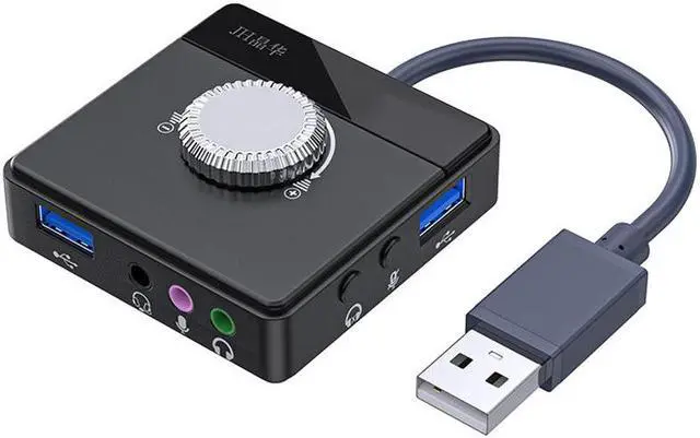 Main image of USB Sound Card Desktop Computer Notebook External Audio Converter Microphone Voice Live Sound Card