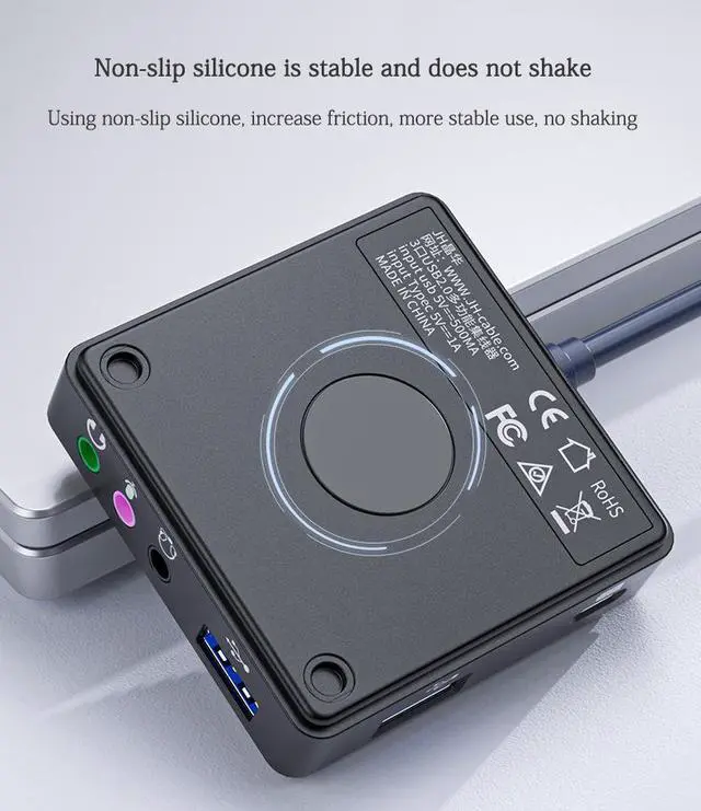 Alt view image 3 of 7 - USB Sound Card Desktop Computer Notebook External Audio Converter Microphone Voice Live Sound Card