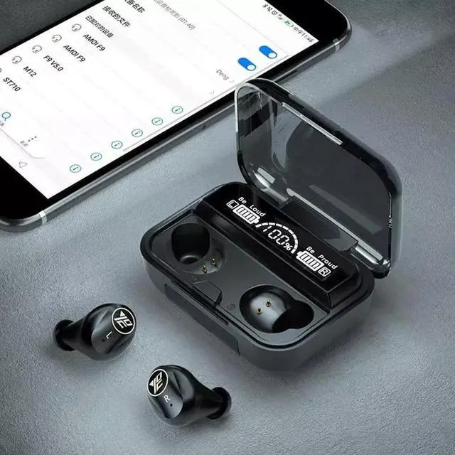 Alt view image 3 of 7 - Universal Wireless Bluetooth Headphones Bluetooth 5.1 Earphone with Charging Box