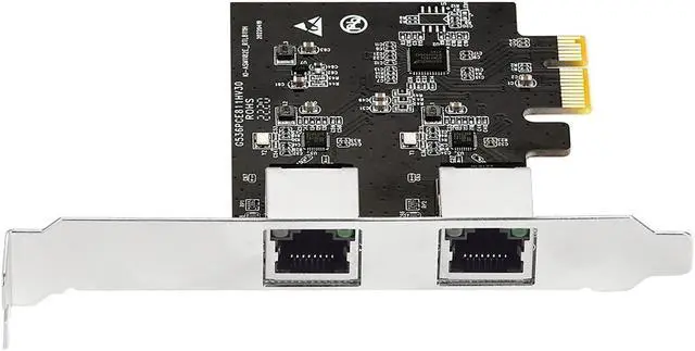 Alt view image 5 of 5 - PCIE x1 2 Port Gigabit Network Card 10/100/1000M Server Desktop RJ45 Interface Network Expansion Card - RTL8111H Chip