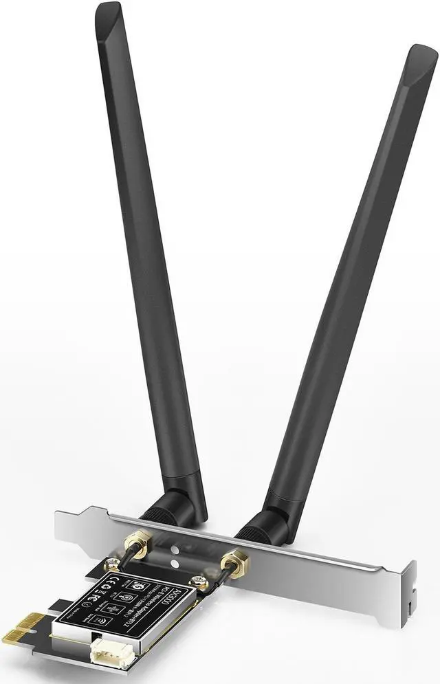 Main image of 2 In 1 AX3000 WiFi6E Network Card 3000M Three-band Gaming Wireless Network Card + Bluetooth 5.2 MU-MIMO (2.4GHz+ 5GHz+6GHz) WiFi for Win10/win11 (64-bit)