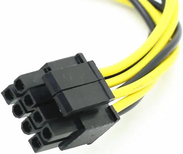 Alt view image 4 of 5 - 18cm/0.59ft Dual SATA 15pin to 8pin(6+2) Video Card Powr Adapter Cable PCI-E SATA Power Supply Cable 15- Pin to 8 Pin cable