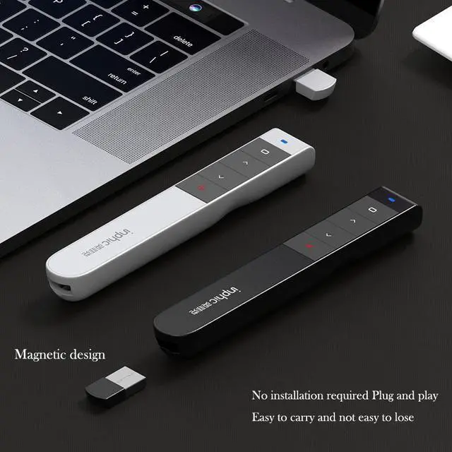 Alt view image 4 of 7 - Wireless Presenter Pen 2.4Ghz USB B Adapter Handheld Remote Control Chargeable Pointer Red Pen PPT Power Point Presentation Pointer