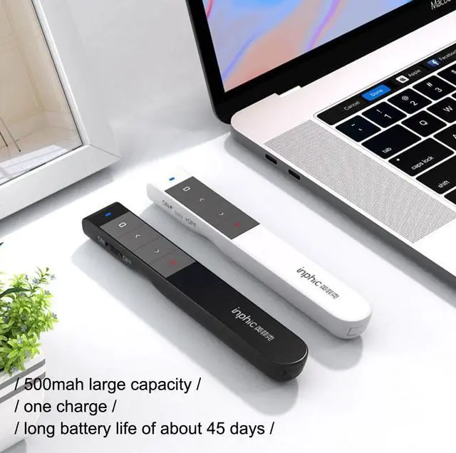 Alt view image 6 of 7 - Wireless Presenter Pen 2.4Ghz USB B Adapter Handheld Remote Control Chargeable Pointer Red Pen PPT Power Point Presentation Pointer