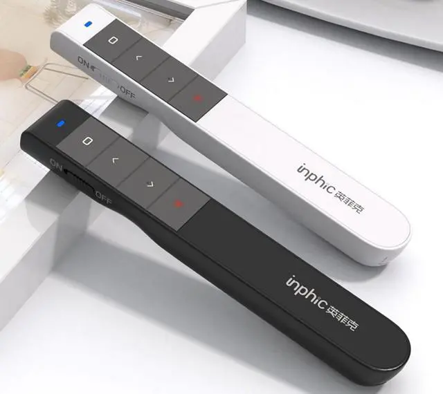 Alt view image 7 of 7 - Wireless Presenter Pen 2.4Ghz USB B Adapter Handheld Remote Control Chargeable Pointer Red Pen PPT Power Point Presentation Pointer