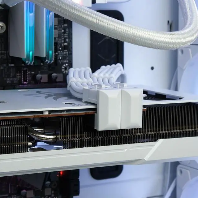 Alt view image 2 of 7 - White 8pin Graphics Card Power Connector 180° Turning Steering Head ,Computer GPU Power Supply Connector 8PIN Adapter 180° Turning(2 PACK One Positive Direction and One Negative Direction )