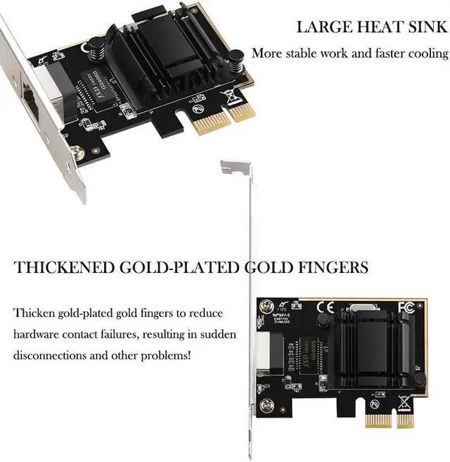 Alt view image 6 of 7 - PCI Express Gigabit Ethernet Card RJ-45 Lan PCI-E Network Card Intel I211AT Chipset 10/100/1000Mbps NIC