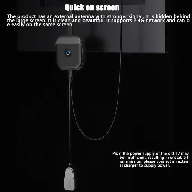 Alt view image 5 of 7 - Mirascreen 5G 1080P Wireless HDMI TV Stick Adapter Wifi Display TV Receiver Dongle Comaptible andriod/IOS PC