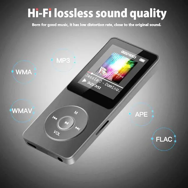 Alt view image 3 of 7 - Mp3 Player with Bluetooth 4.0 64GB HD Video MP3 MP4 Music Player with Speaker Portable HiFi Sound with FM Radio, Voice Recorder, E-Book for Student Walkman